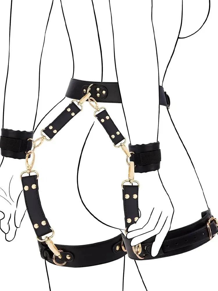 Venus Leather Bondage Set with Belts & Cuffs