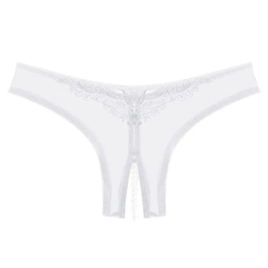 Pearl Mesh Crotchless Panty