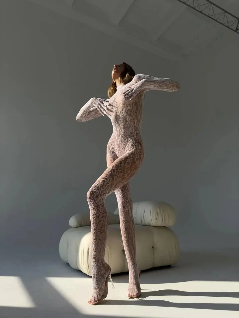 Leopard Mesh Bodystocking