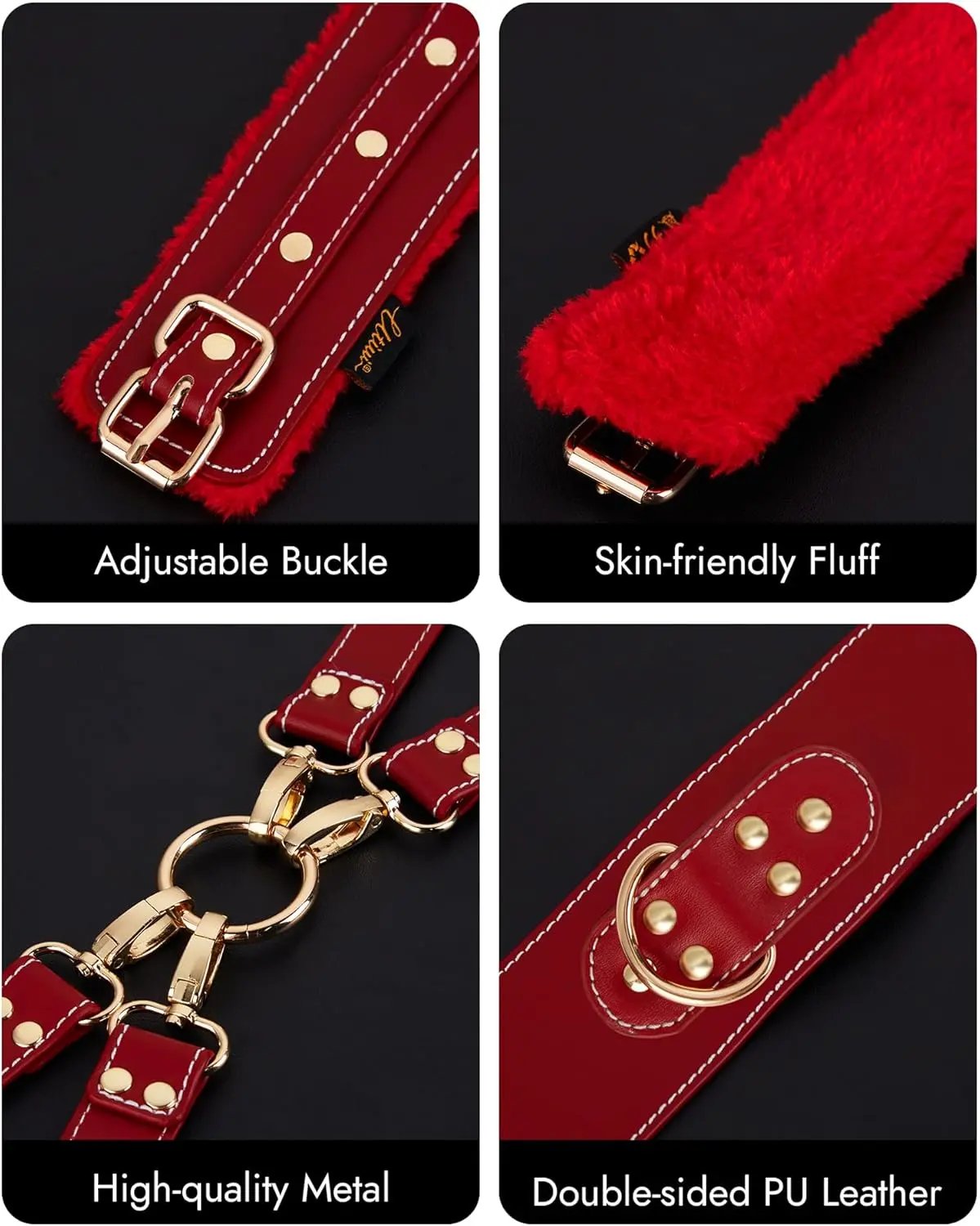 Venus Leather Bondage Set with Belts & Cuffs