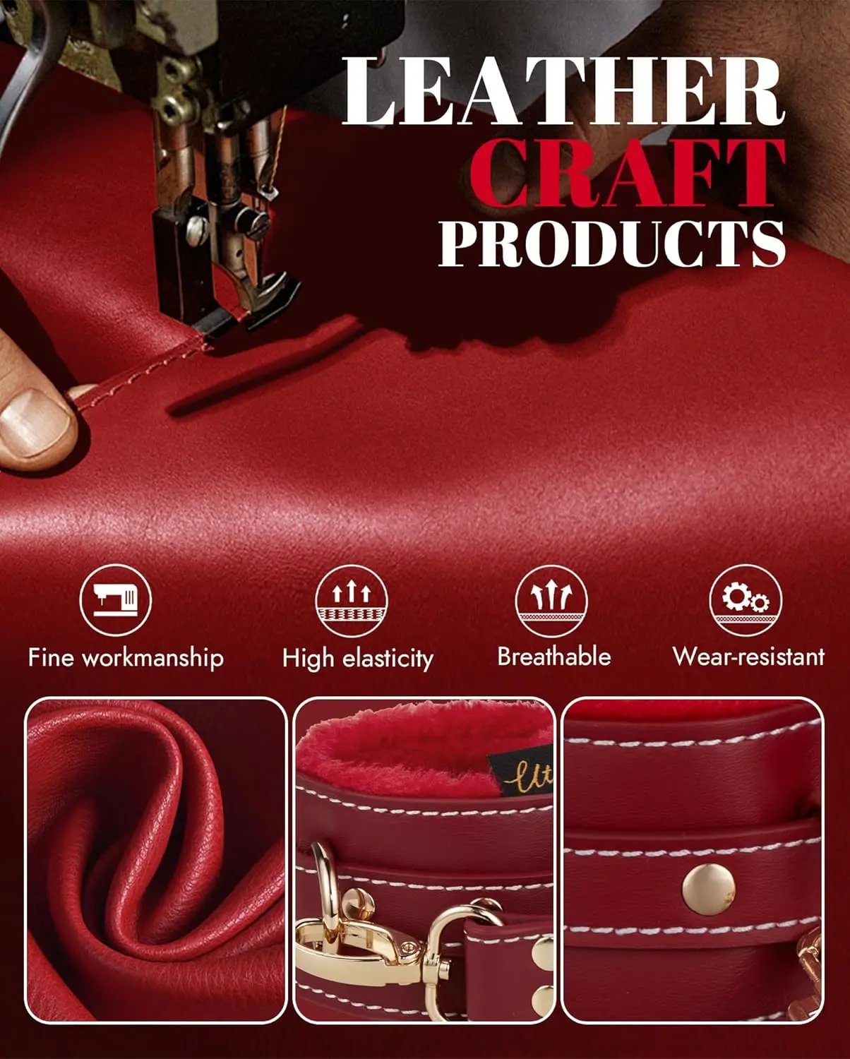 Venus Leather Bondage Set with Belts & Cuffs