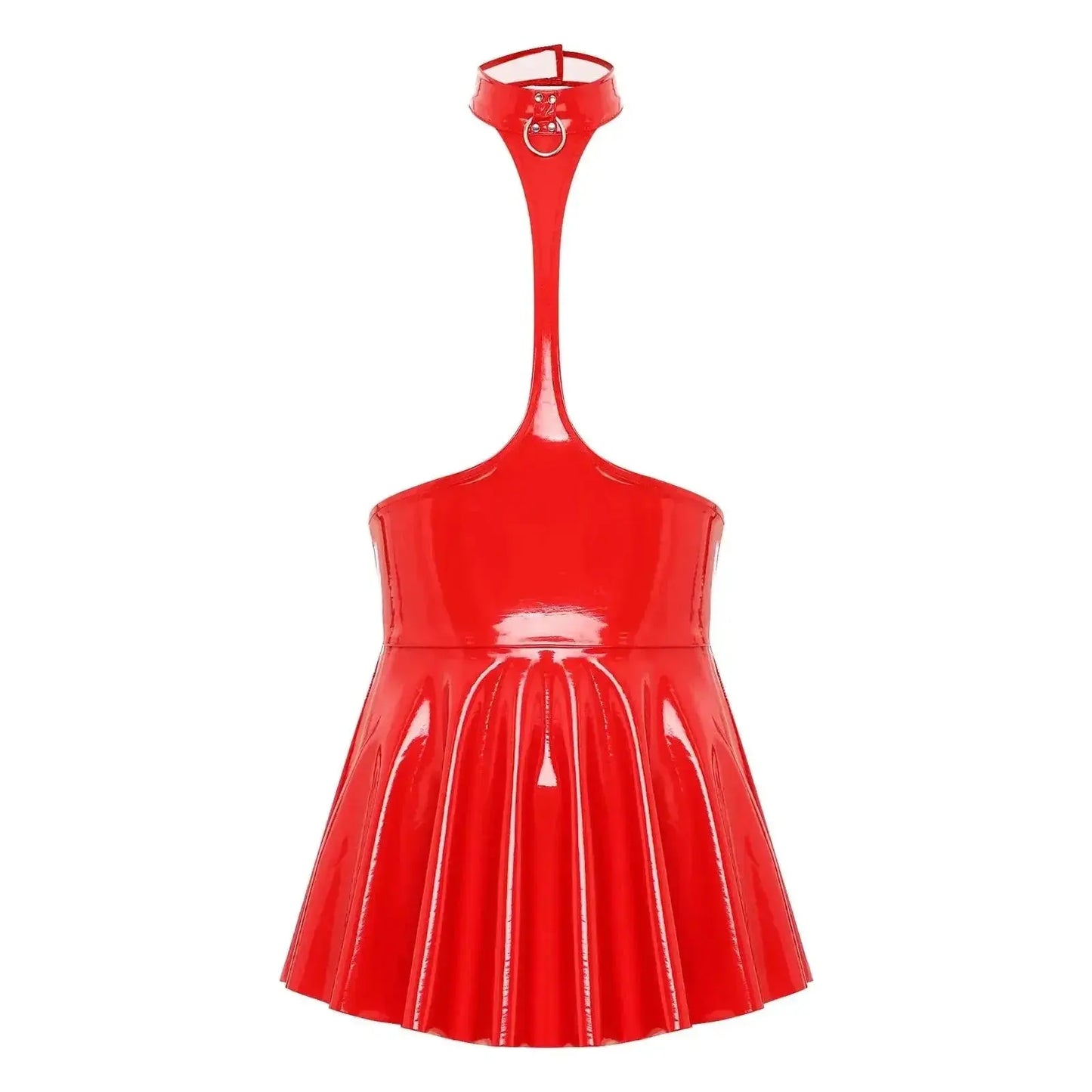 Open Chest Latex Dress