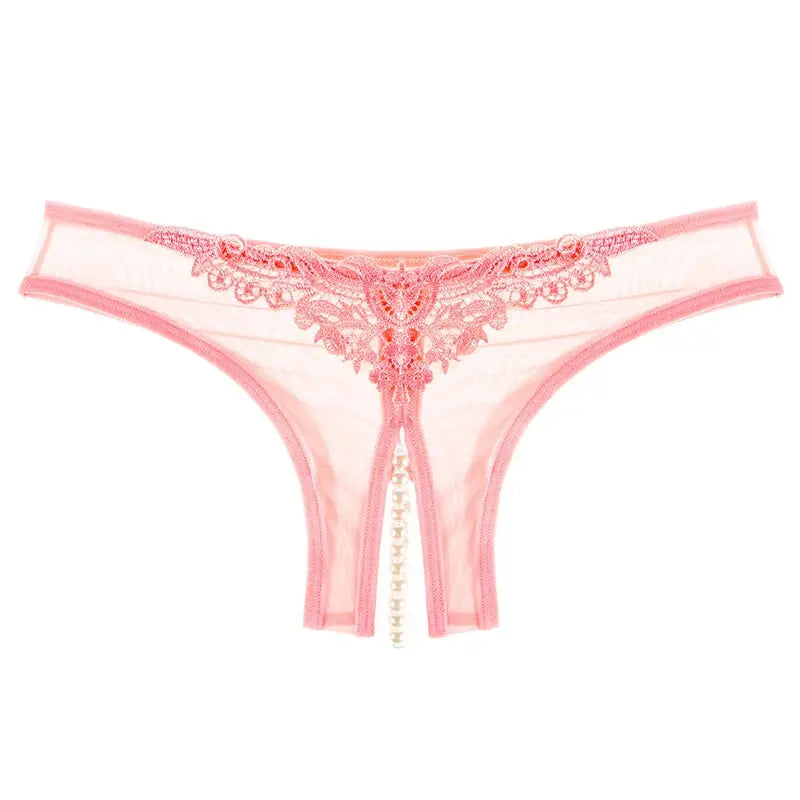 Pearl Mesh Crotchless Panty